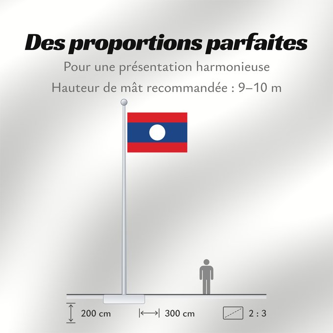 Proportions du drapeau : Laos	Lao People's Democratic Republic	Lao	پرچم لائوس	ທຸງຊາດລາວ	Флаг Лаоса	Laosa	ธงชาติ ลาว