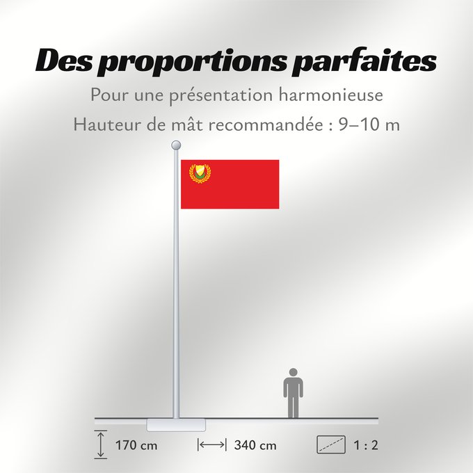 Proportions du drapeau : Kedah Malaysian state of Kedah. version Kedah