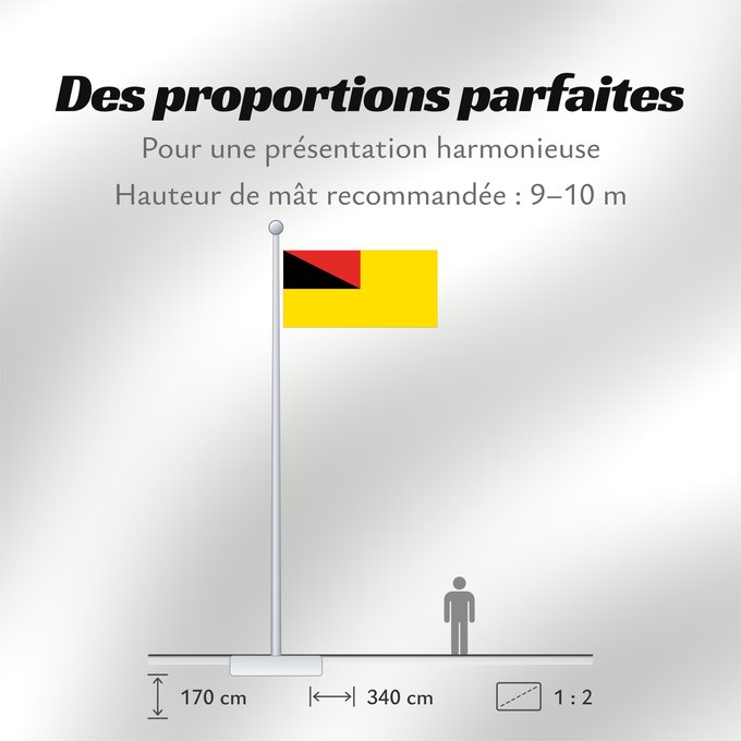 Proportions du drapeau : Negeri Sembilan	Negeri Sembilan, a state of Malaysia