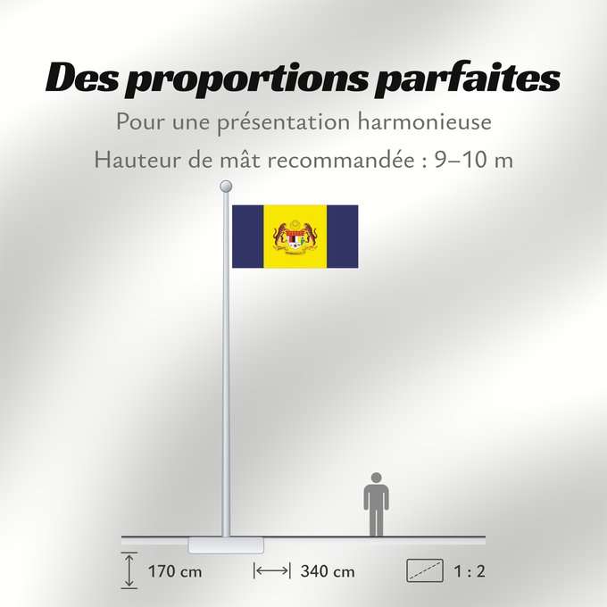 Proportions du drapeau : Putrajaya	Putrajaya, Malaysia	Putrajaya 