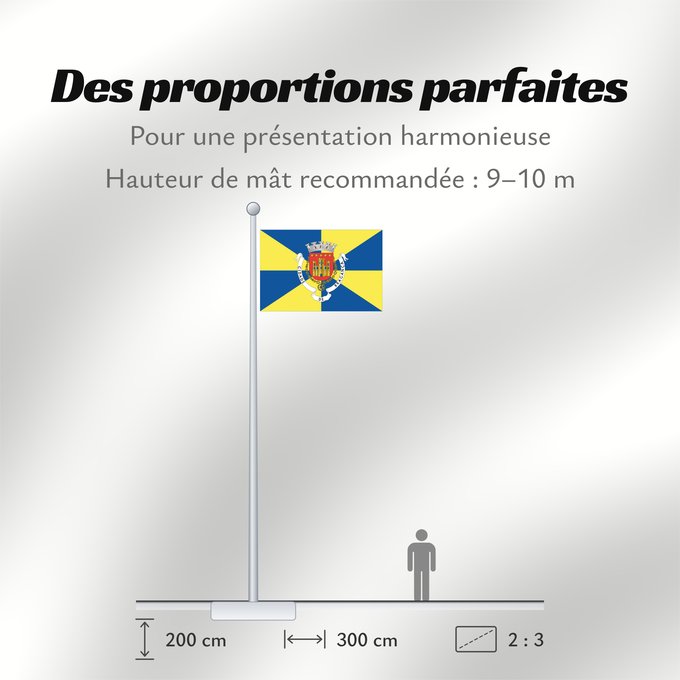 Proportions du drapeau : Bragança