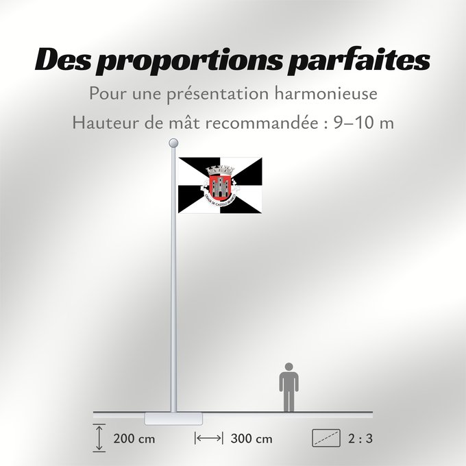 Proportions du drapeau : Castelo Branco