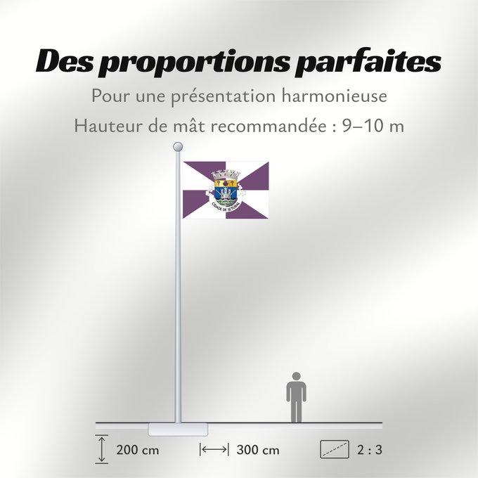 Proportions du drapeau : Setúbal