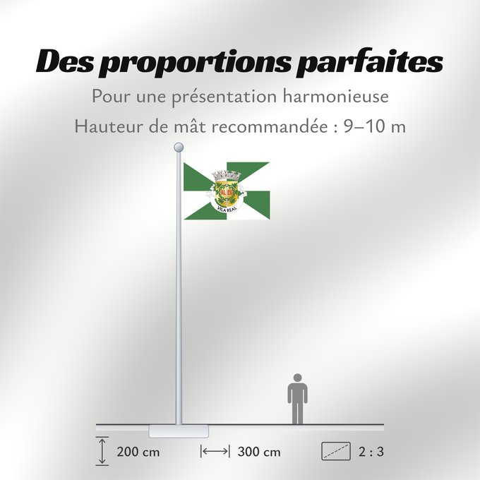 Proportions du drapeau : Vila Real