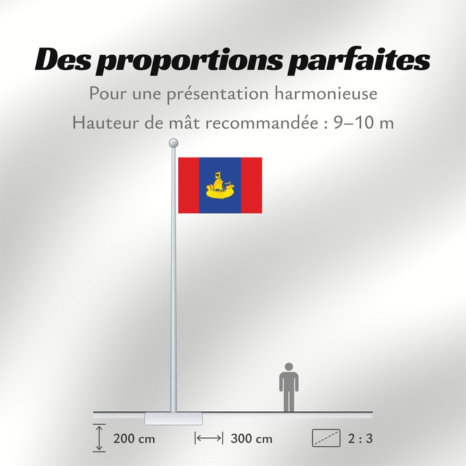 Proportions du drapeau : Kostroma Oblast Oblast de Kostroma Óblast de Kostromá Oblast Kostroma Флаг Костромской области