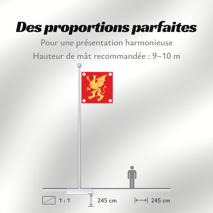 Proportions du drapeau : Östergötlands län