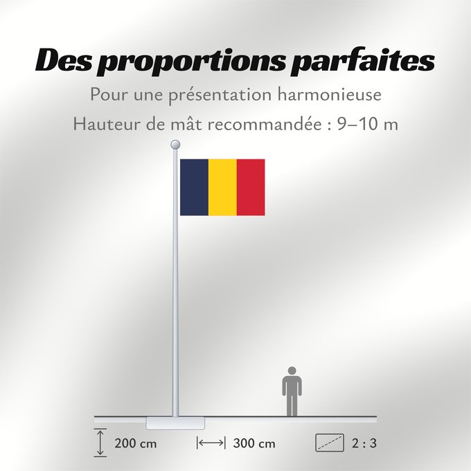 Proportions du drapeau : Chad National du Tchad Chad. Proporción 2 3 Tschad Ciad Tsjaad علم تشاد Ĉado Ciadului Čada Tchads