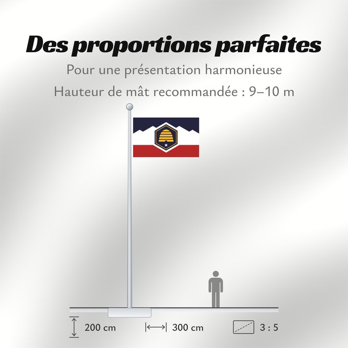 Proportions du drapeau : Utah Utah 2024-present