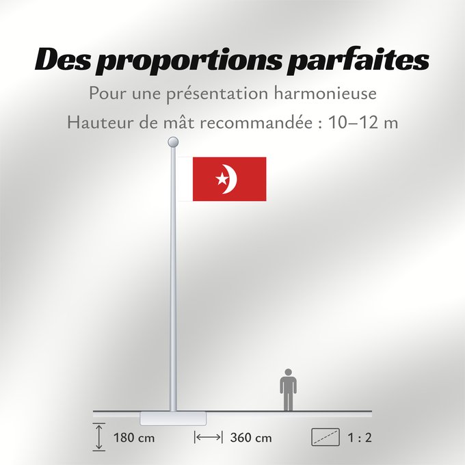 Proportions du drapeau : Umm al-Qaiwain Umm al-Quwain علم إمارة أم القيوين