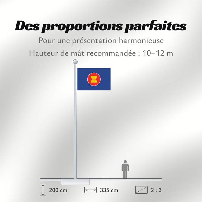 Proportions du drapeau : ASEAN