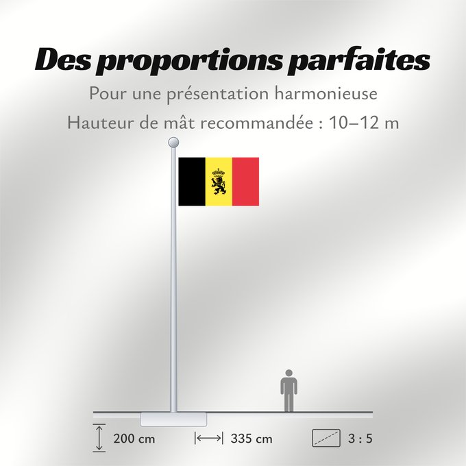 Proportions du drapeau : Belgium civil Belgium Belgique Bélgica Belgien Belgio