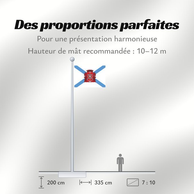 Proportions du drapeau : Cidade do Rio de Janeiro City of Rio de Janeiro Rio de Janeiro Río de Janeiro Stadt Rio de Janeiro