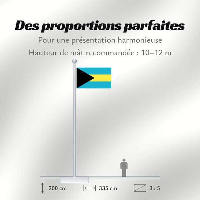 Proportions du drapeau : Bahamas Bahama Bahama s Das Bahamas Bahamów Y Bahamas La Bahamoj Bahaman Bahámaí Des Bahamas Ala Bahamayê Ynysow Bahama Знаме на Бахамите Pāmitl Bahamah Bahamakuna unanchan Statului Bahamas Флаг Багам Bahamov