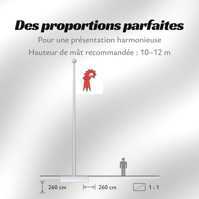 Proportions du drapeau : Canton of Basel Land	Basel-Landschaft	Bâle-Campagne	Basilea-Campiña o Basilea-Campaña	Canton of Basel Country  Basel Landschaft/Bâle Campagne