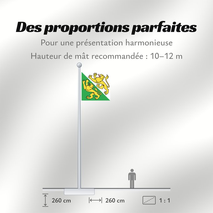 Proportions du drapeau : Canton of Thurgau	Thurgau	canton de Thurgovie	cantón de Turgovia	Canton of Thurgau in Switzerland