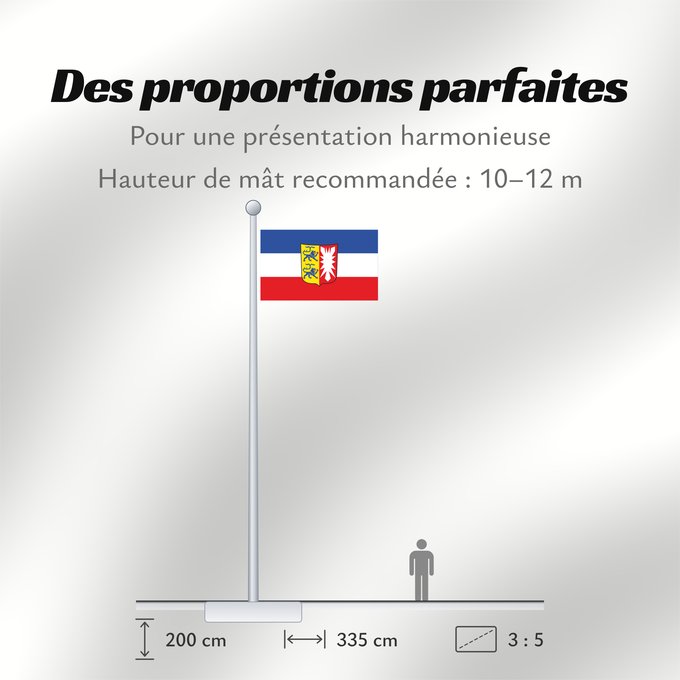 Proportions du drapeau : Schleswig-Holstein