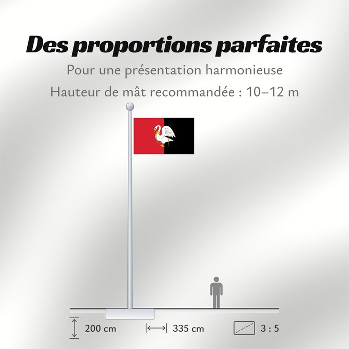 Proportions du drapeau : Buckinghamshire