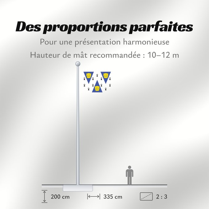 Proportions du drapeau : Shropshire