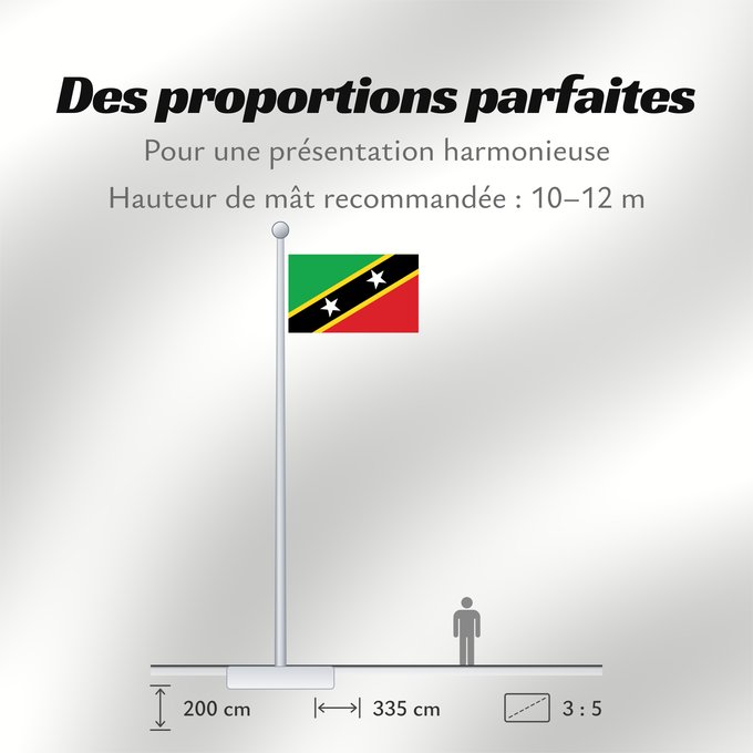 Proportions du drapeau : Saint Kitts and Nevis	Saint-Christophe-et-Niévès	San Cristóbal y Nieves	St. Kitts und Nevis	Saint Kitts e Nevis	Saint Kitts a Nevis	Shan Críostóir-Nimheas	Sen Kitts ha Nevis	Флаг Сент-Китса и Невиса	Saunt Kitts an Nevis	Saint Kittsa in Nevisa