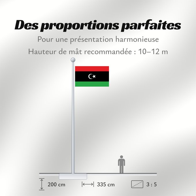Proportions du drapeau : Libya The national flag of Libya La Libye Libia Libyen Libië Líbia علم ليبيا Banniel Libia Libije Liibüa lipp דגל לוב リビアの国旗。 리비아의 국기 Libyas flagg Libiei Флаг Ливии ⵍⵉⴱⵢⴰ ⴰⵛⵏⵢⴰⵍ ⵏ ⵍⵉⴱⵢⴰ