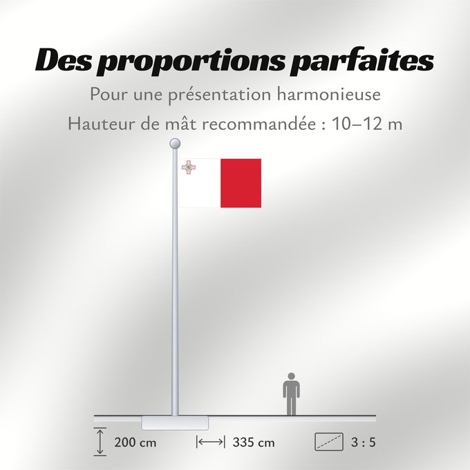 Proportions du drapeau : Malta	Malte	Сцяг Мальты	Maltas	Ta  Malta	Флаг Мальты	Прапор Мальти