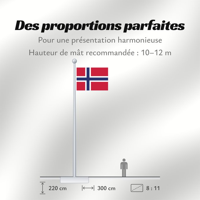 Proportions du drapeau : Jan Mayen
