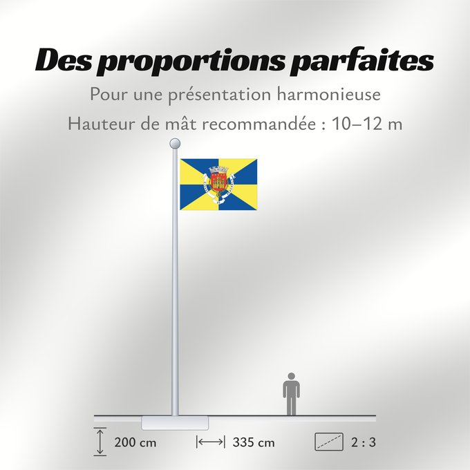Proportions du drapeau : Bragança