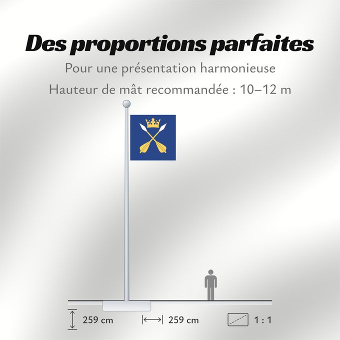 Proportions du drapeau : Dalarnas län