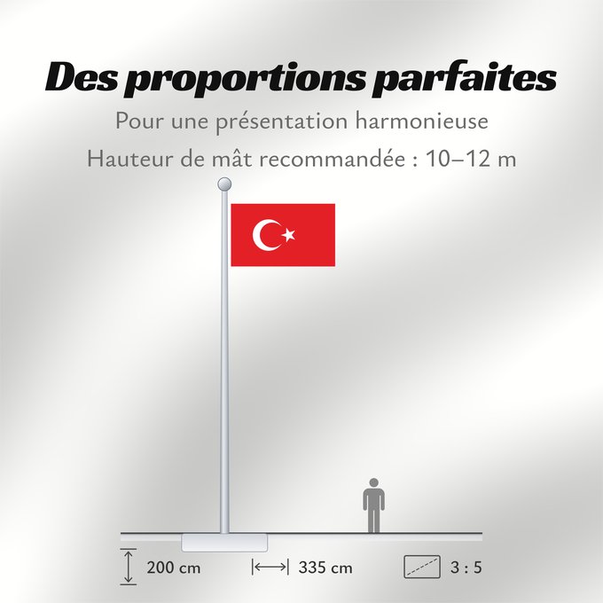 Proportions du drapeau : Turkey	National Flag of Turkey	Turquie	Turquía	Türkische	Turchia	Turkije	Turquia	علم تركيا	Türk	Сцяг Турцыі	Национално знаме на Турция	Turske	Turecká Vlajka	Desmala Tırkiya	Σημαία της Τουρκίας	Turkio	پرچم ترکیه	Turkin	Τὸ τῆς Τουρκίας σημεῖον	Republike Tur