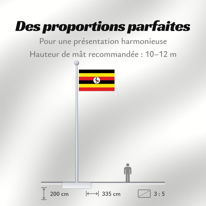Proportions du drapeau : Uganda L Uganda Uganda Dell Uganda Ugandy Ugando דגל אוגנדה Ugandos Ugandei Ugande Uganda Uganda