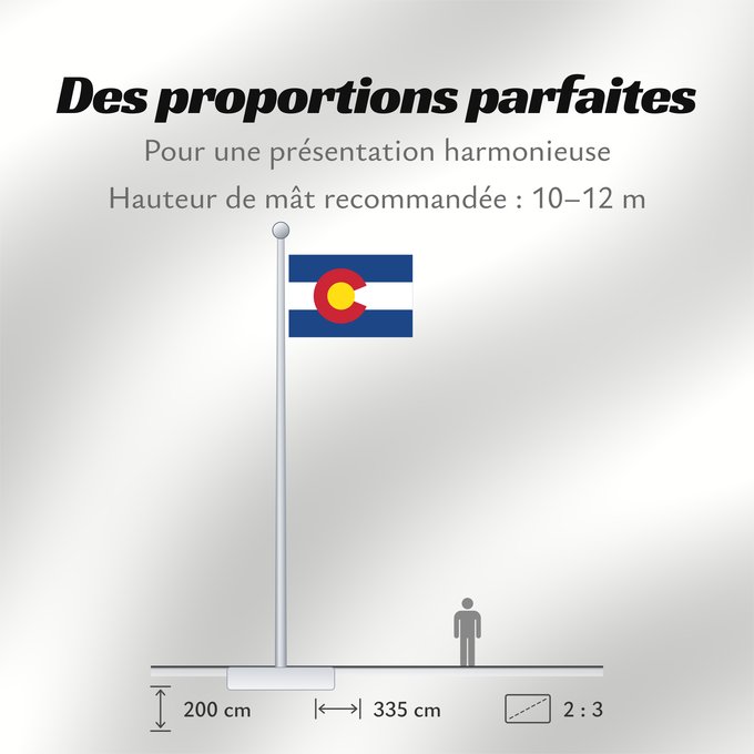 Proportions du drapeau : Colorado	Colorado designed by Andrew Carlisle Carson	ᎧᎶᏩᏓ ᎦᏓᏘ	Ka hae Kololako	Colorati	Dibé nitsa hahoodzo bidah naatʼaʼí	Флаг Колорадо	Američke savezne države Kolorado