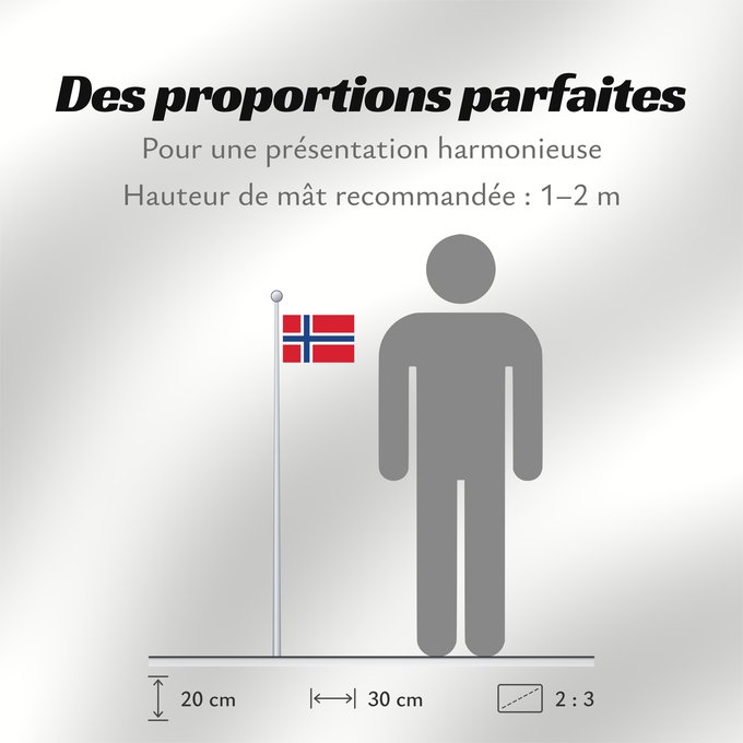 Proportions du drapeau : Bouvet Island