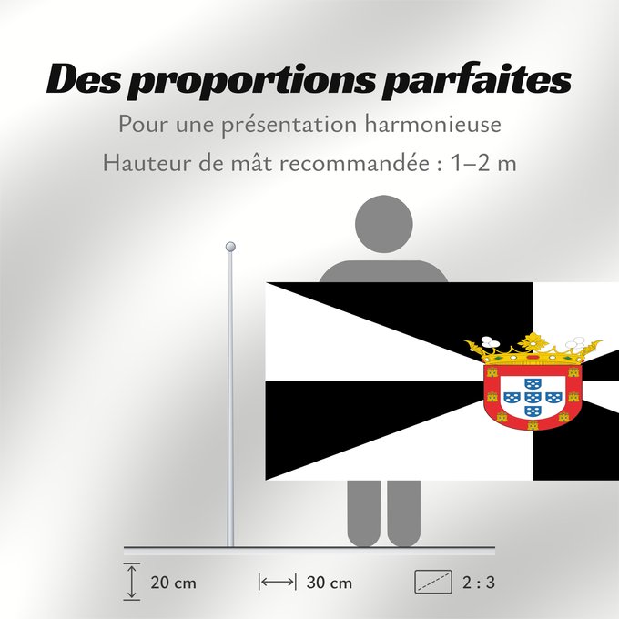 Proportions du drapeau : Ceuta	Ceuta  Spain	Ceuta  España