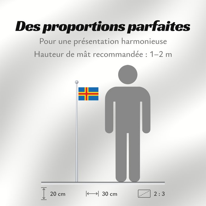 Proportions du drapeau : Ahvenanmaan lääni