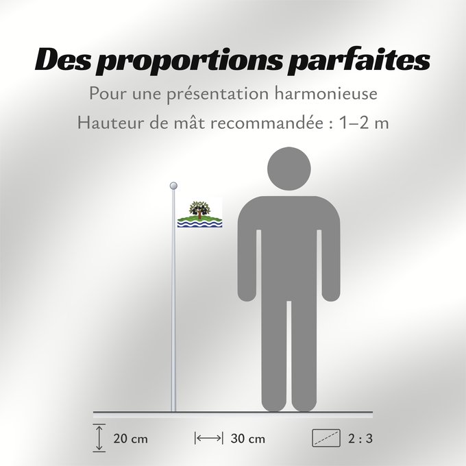 Proportions du drapeau : Worcestershire