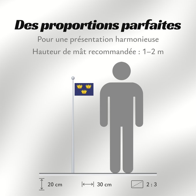 Proportions du drapeau : Munster