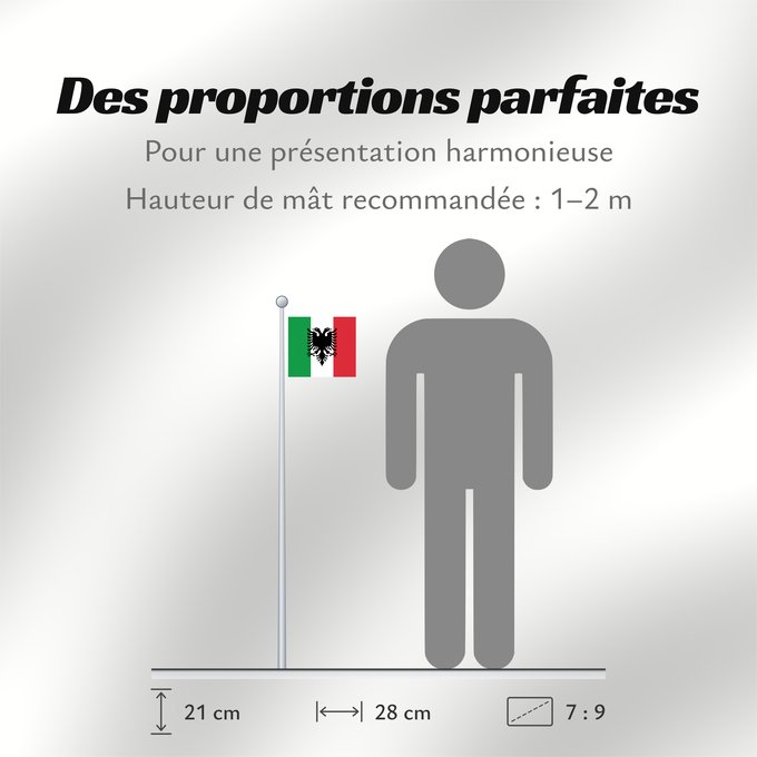 Proportions du drapeau : Italian Arberesh	Arbëreshë people