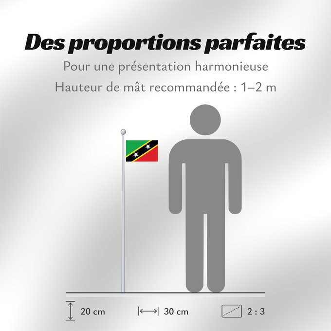Proportions du drapeau : Saint Kitts and Nevis	Saint-Christophe-et-Niévès	San Cristóbal y Nieves	St. Kitts und Nevis	Saint Kitts e Nevis	Saint Kitts a Nevis	Shan Críostóir-Nimheas	Sen Kitts ha Nevis	Флаг Сент-Китса и Невиса	Saunt Kitts an Nevis	Saint Kittsa in Nevisa