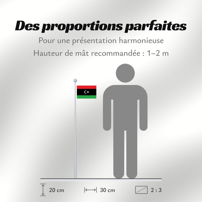Proportions du drapeau : Libya The national flag of Libya La Libye Libia Libyen Libië Líbia علم ليبيا Banniel Libia Libije Liibüa lipp דגל לוב リビアの国旗。 리비아의 국기 Libyas flagg Libiei Флаг Ливии ⵍⵉⴱⵢⴰ ⴰⵛⵏⵢⴰⵍ ⵏ ⵍⵉⴱⵢⴰ