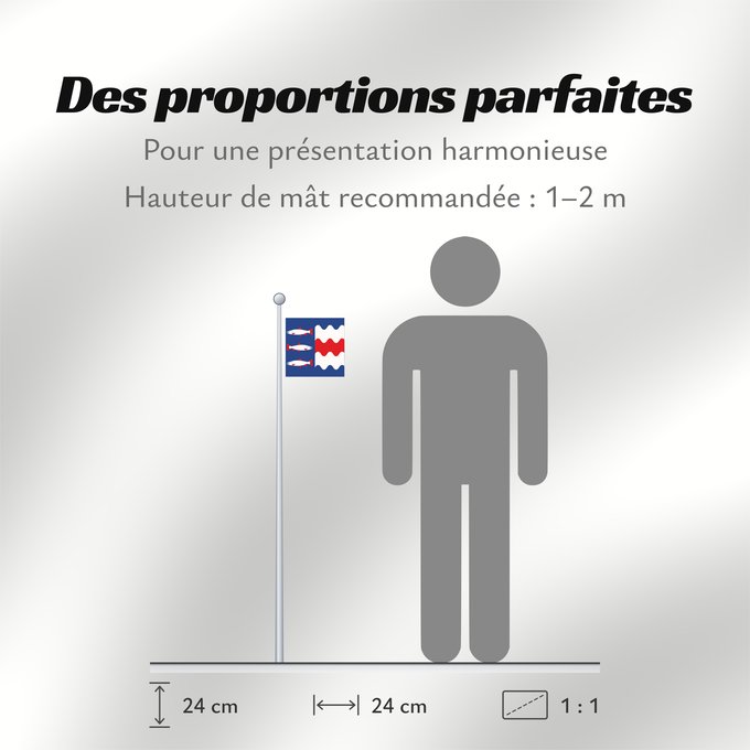 Proportions du drapeau : Västernorrlands län