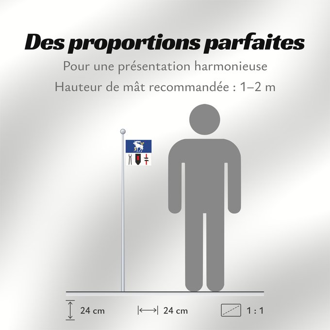 Proportions du drapeau : Jämtlands län