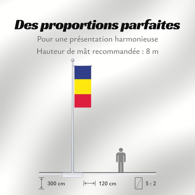 Proportions du drapeau : Andorra civil Andorra - civil version Andorre Andorra