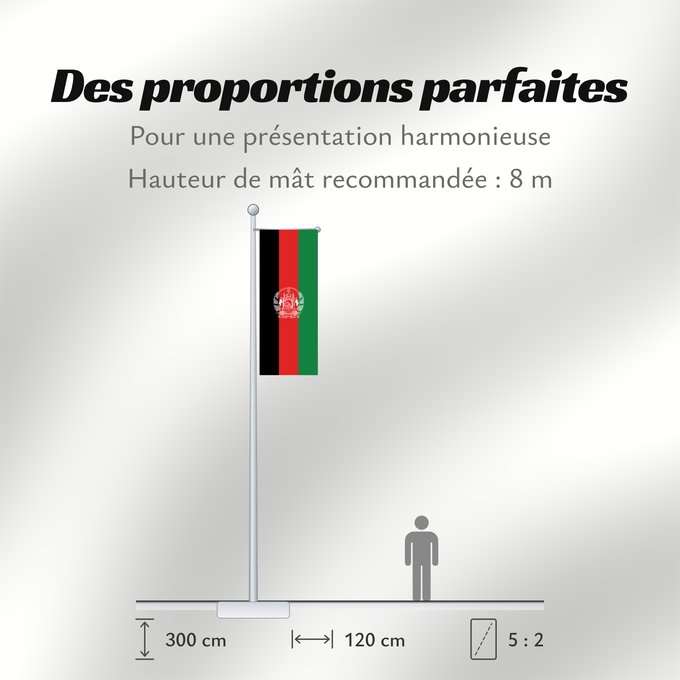 Proportions du drapeau : Afghanistan  2013–2021	Islamic Republic of Afghanistan	République Islamique d Afghanistan	República Islámica de Afganistán	Islamischen Republik Afghanistan	Afghanistan	República Islâmica do Afeganistão	Afganistanu	علم أفغانستان	Afganistana	ئاڵای ئەفغانستا