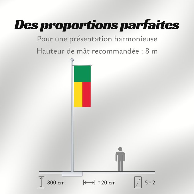 Proportions du drapeau : Benin	Bénin	Benín	Benins	علم بنين	Banniel Benin	Σημαία του Μπενίν	Benino	Beningo bandera	پرچم بنین	Beninin	Fon Benɛɛtò sín asya	Okoloto ndi Benin	Benina	Raaya bu Bene	Àsìá ilẹ́ Bẹ̀nẹ̀