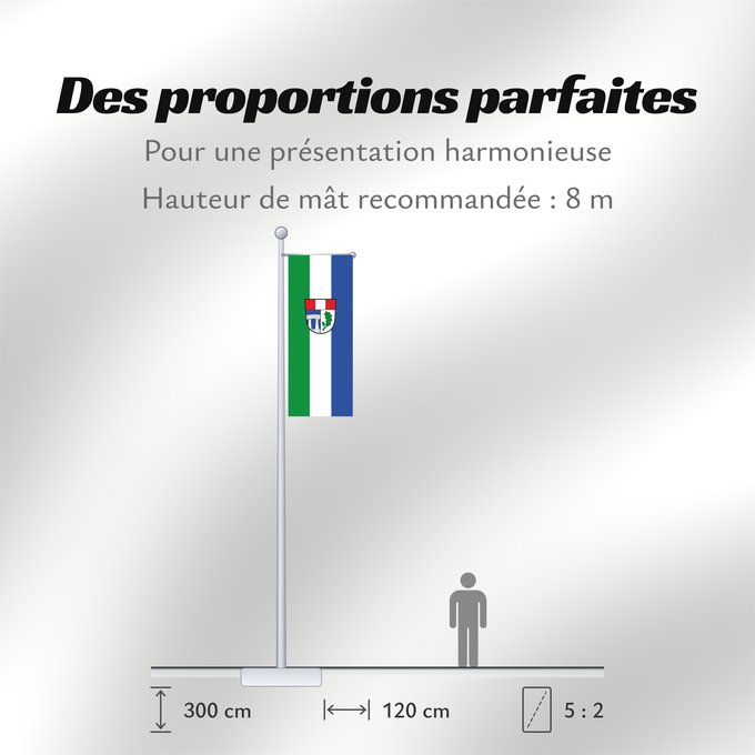 Proportions du drapeau : Emmerting (Inn-Salzach)