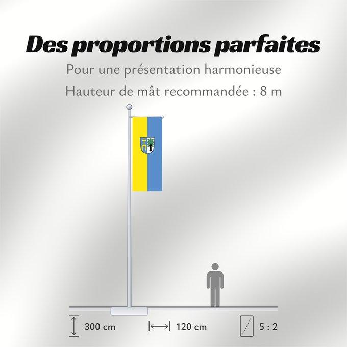 Proportions du drapeau : Kirchweidach (Inn-Salzach)