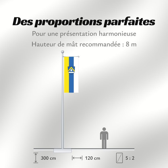Proportions du drapeau : Poing (Ebersberger Grünes Land)