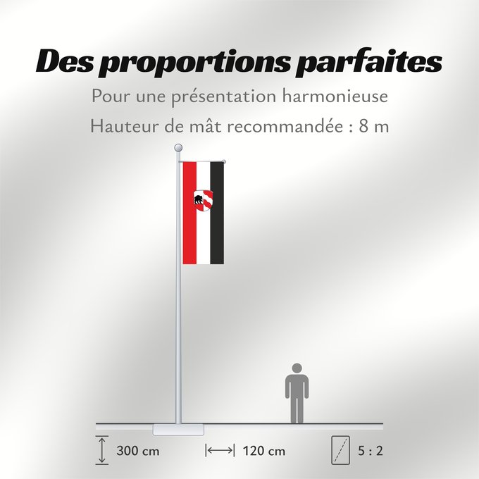 Proportions du drapeau : Greifenberg (Ammersee-Lech)