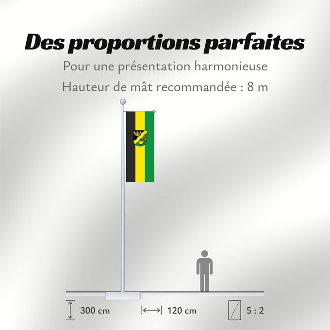 Proportions du drapeau : Kinsau (Ammersee-Lech)
