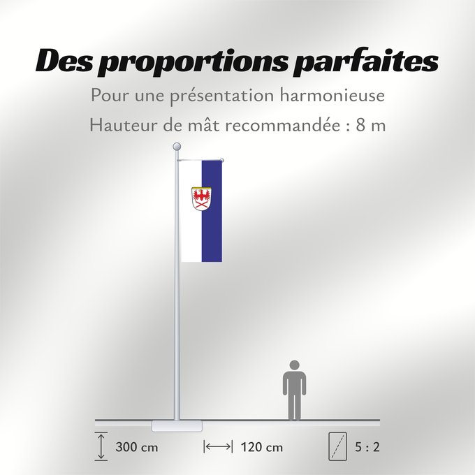 Proportions du drapeau : Hausham (Alpenregion Tegernsee-Schliersee)